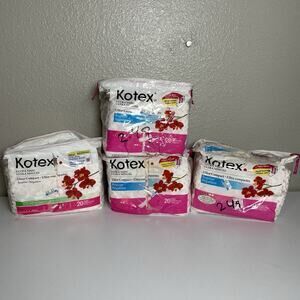 Vintage 2004 Kotex Ultra Thin 4 Packs 80 Pads NOS Unscented & Shower Fresh